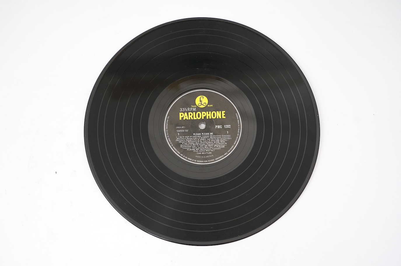 Ten The Beatles LP record albums; Please Please Me, PMC 1202, XEX.421, two copies of With The Beatles, both PMC 1206, XEX.447, two copies of A Hard Day’s Night, both PMC 1230, XEX.481, Help!, PMC 1255, XEX.549, Rubber So